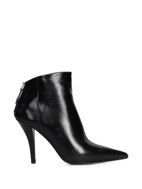 Chantal pointed-toe leather ankle boots Black 3322