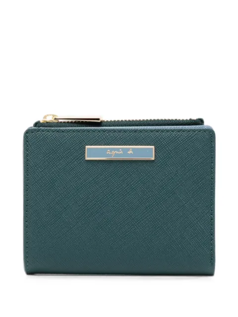 agnès b. leather wallet Green P200VCK8