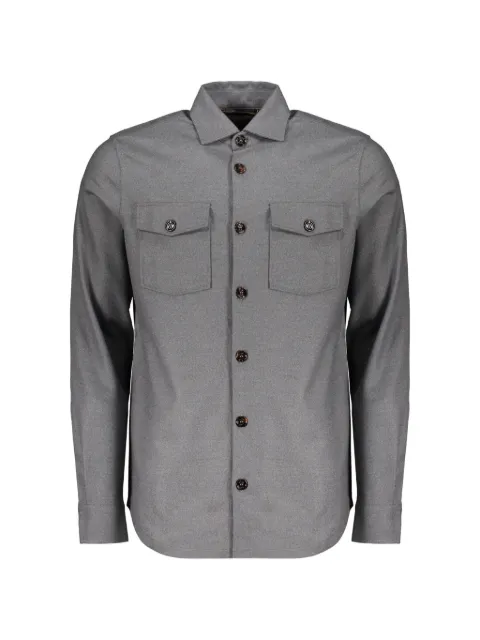 Moorer button-up chest-pocket shirt Grey MEYERTHA