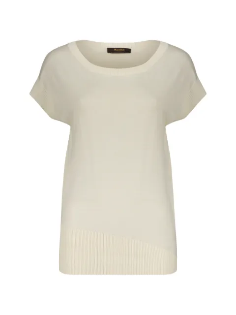 Moorer scoop-neck knitted T-shirt Neutrals GIOIAZEF