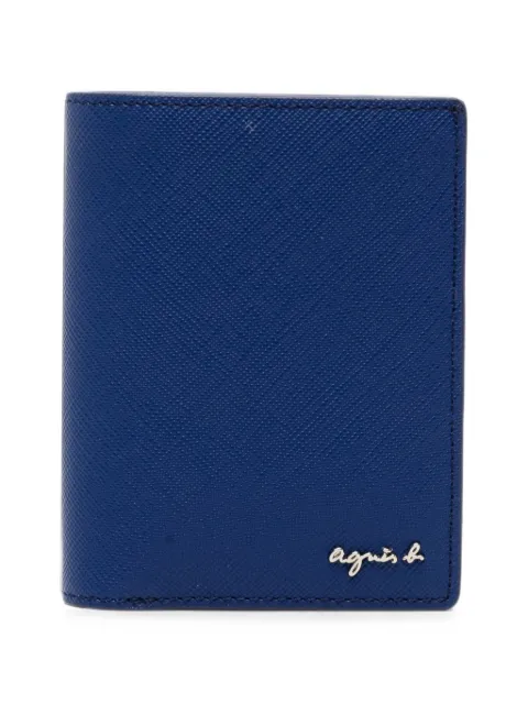 agnès b. leather wallet Blue O620VCJ7