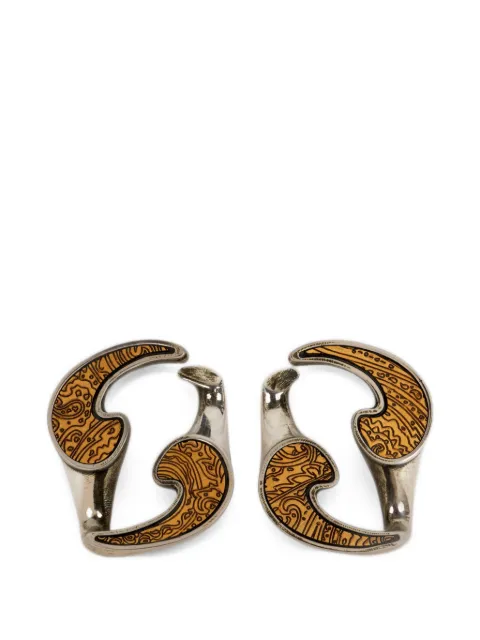 ETRO dual-finish Paisley earrings Silver WF5A0102AM001