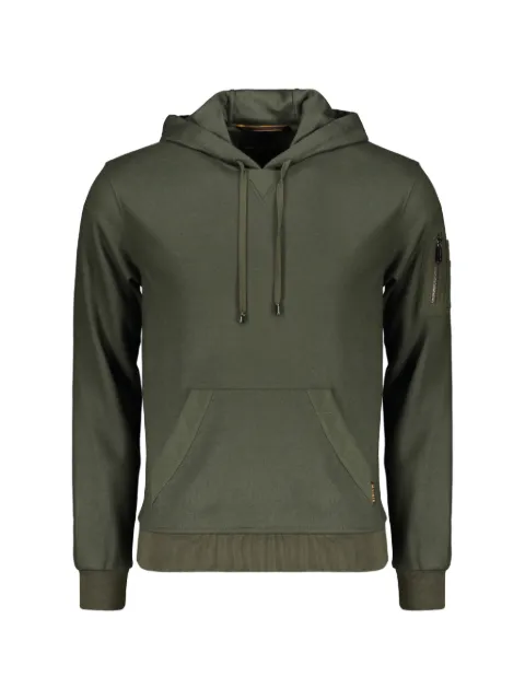 Moorer sleeve-pocket hoodie Green BEVISJTC