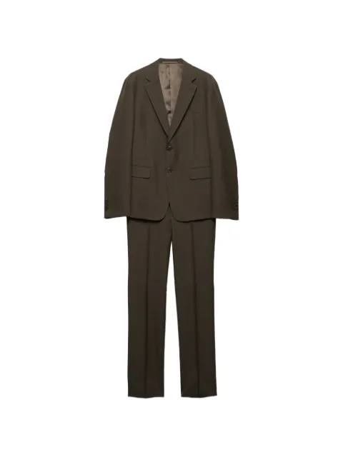 Prada Single-breasted wool suit Green UAM5391PSW