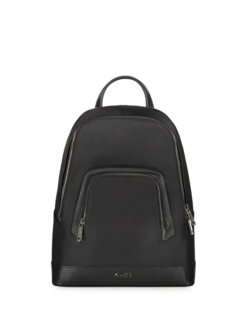Moorer pebbled leather-trim zip-around backpack Black ZAINOCP
