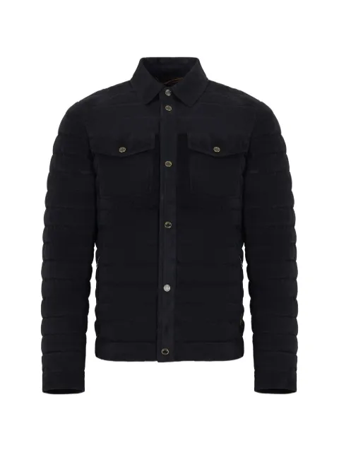 Moorer quilted button-front jacket Black CRESPIURG