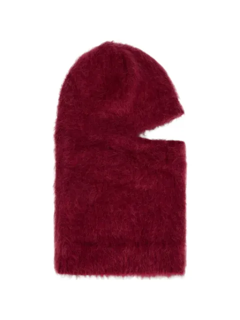 Alberta Ferretti mohair-blend knitted balaclava Red A36805103