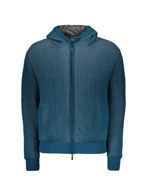 Moorer padded ribbed jacket Blue MISONECWF