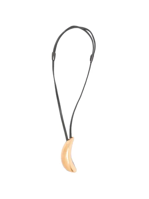 Monies crescent-pendant wood necklace Gold 8270WDG099