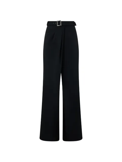 Alberta Ferretti belted pleated straight trousers Black A03216626