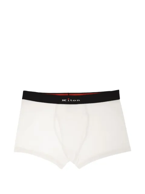 Kiton logo-waistband boxers White UNWBX16K0261L01000