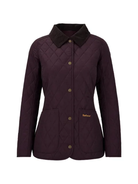 Barbour Annandale quilted corduroy-collar coat Purple LQU0475LQU