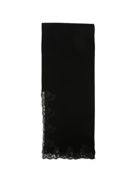 ERMANNO FIRENZE lace-trim scarf Black D49ER006EO1