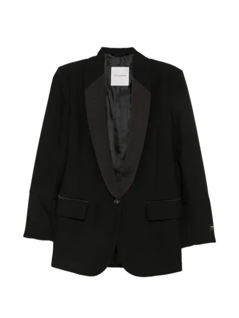 ERMANNO FIRENZE satin-lapel single-breasted jacket Black D49EI018E25