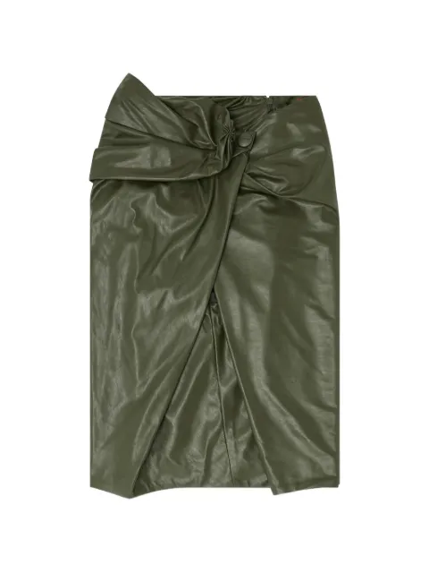 Diesel draped pencil skirt with split Green A251960PEBH