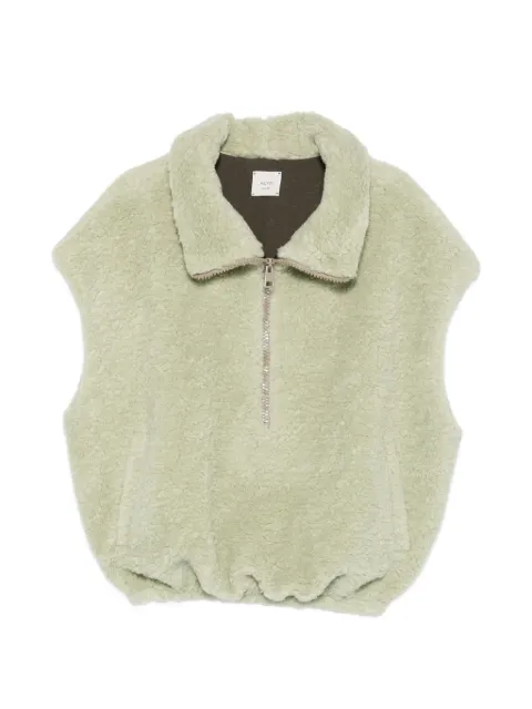 Alysi sleeveless half-zip gilet Green 166931A6214