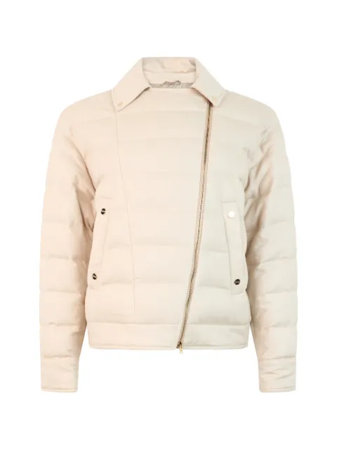 Herno asymmetric-zip puffer jacket Neutrals PI001809D38087