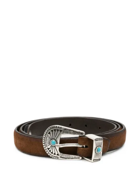 ERALDO engraved-buckle leather belt Brown 76625