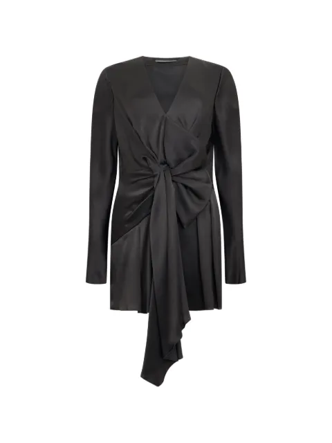Alberta Ferretti bow-detail asymmetrical blouse Black A04135119
