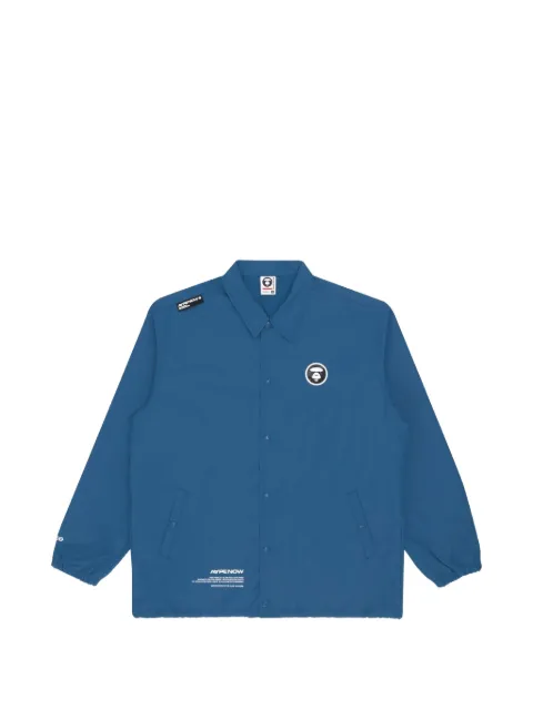 AAPE BY *A BATHING APE® Moonface logo-print coach jacket Blue AAPLJM7496XXI