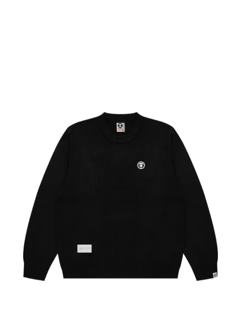 AAPE BY *A BATHING APE® Moonface logo sweater Black AAPKNMB333XXN