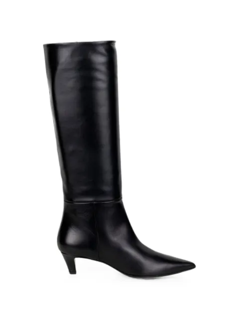Chantal pointed-toe kitten-heel boots Black 3366VITELLONERO