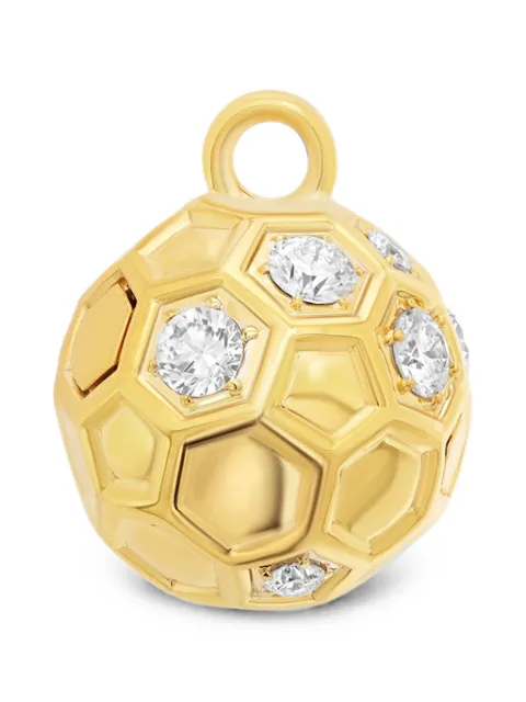 Sara Weinstock diamond honeycomb ball charm Gold HCYWPBPCMG