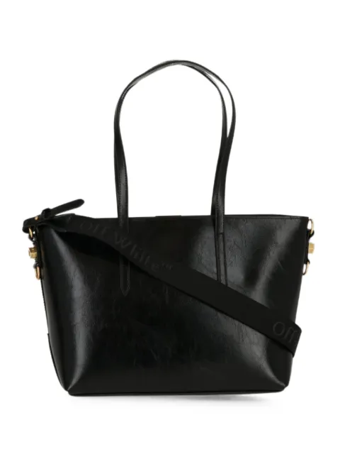 Off-White Diagonal-stripe Binder-clip tote bag Black OWWTL005S261001