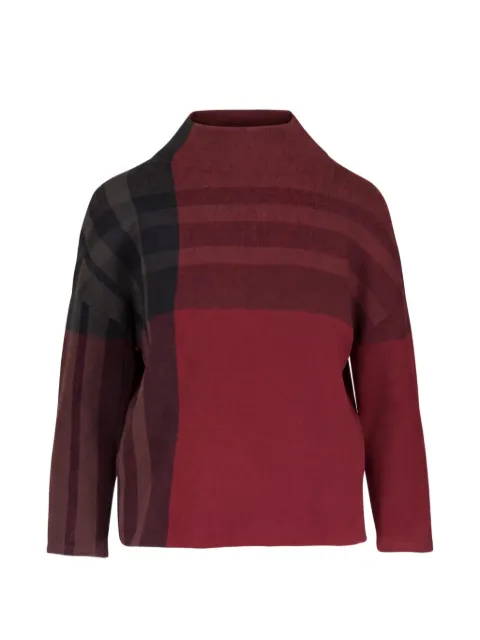 Akris Punto check-pattern high-neck sweater Red 566800126001659