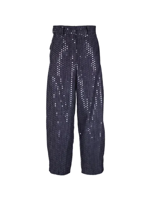 Odeeh sequin-embellished trousers Black 4447216237999