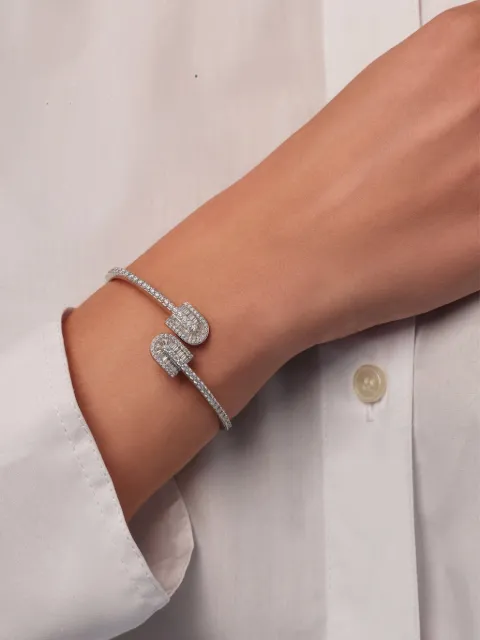U LOS ANGELES U Duo diamond bracelet Silver 186529