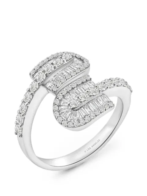 U LOS ANGELES U Duo diamond ring Silver 186441