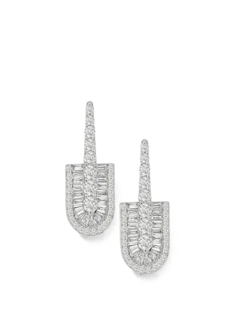 U LOS ANGELES diamond drop earrings Silver 186401