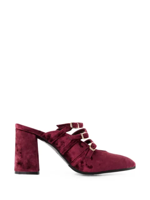 Carel Paris Fatale buckle-fastening velvet pumps Red 33364274