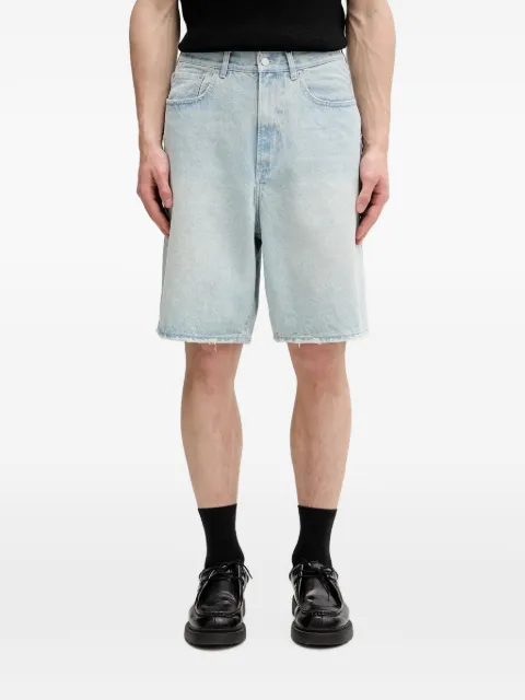 BEAMS raw-cut denim shorts Blue 11251177791