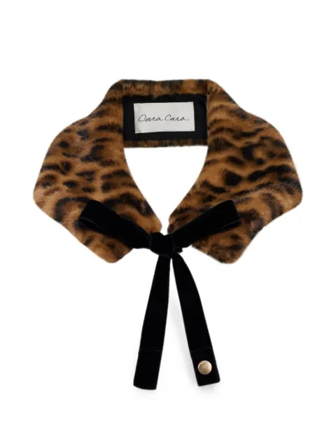 Cara Cara Stirling leopard-print collar Brown 521BLEO