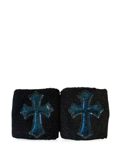 Chrome Hearts Galaxy cross-patch wristbands Black CHRM1614