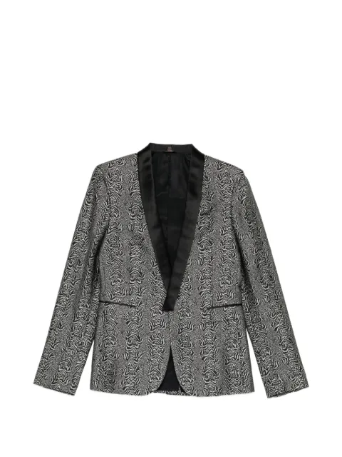 Roberto Cavalli patterned shawl-lapel blazer Black YU024A402A