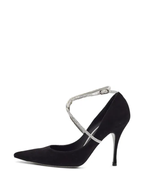 René Caovilla Twista crystal-embellished pumps Black 1396522