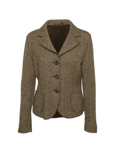 Weekend Max Mara herringbone-knit blazer Brown 1375393