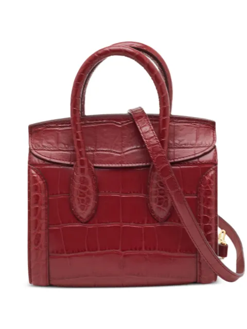 Alexander McQueen Pre-Owned 21 Heroine croc-embossed tote bag Red 1393963