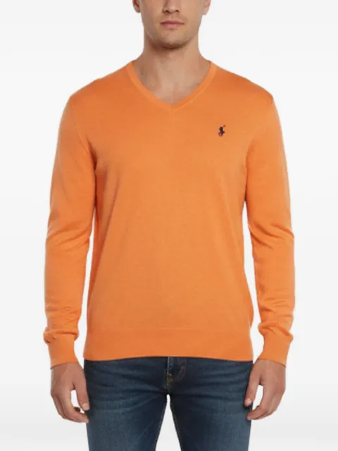 Polo Ralph Lauren Vintage knit V-neck sweater Orange 1400720