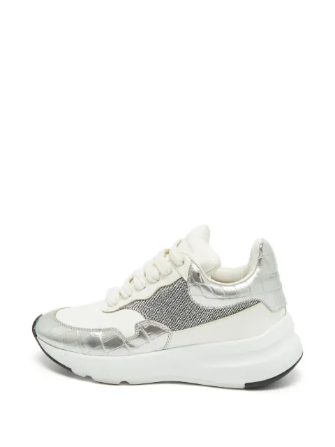 Alexander McQueen Pre-Owned Oversized croc-embossed sneakers White 1388380