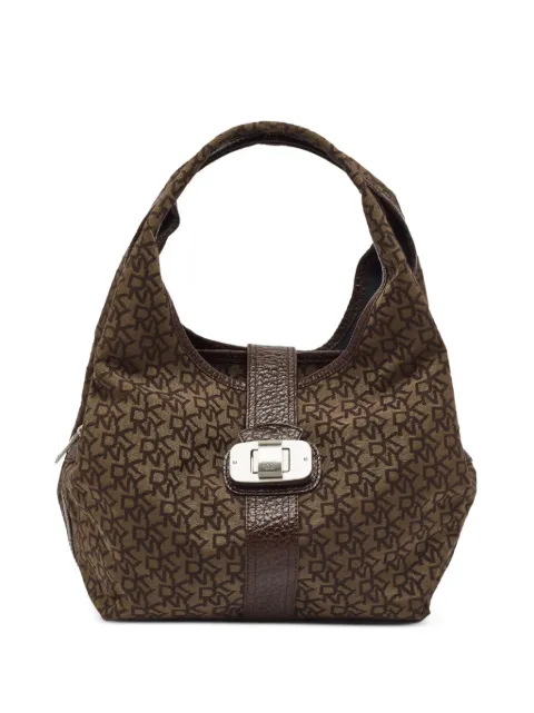 DKNY Vintage monogram twist-lock tote bag Brown 1392956