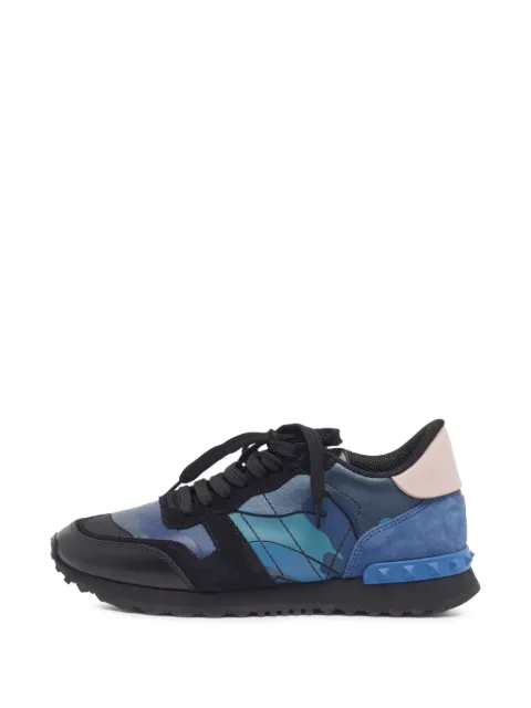 Valentino Garavani Pre-Owned Rockrunner camouflage sneakers Blue 1398247