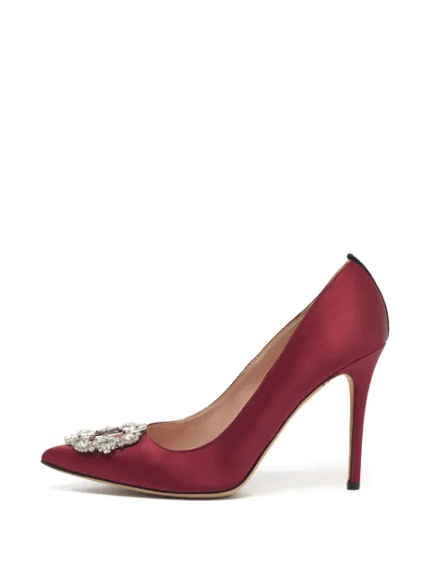 SJP by Sarah Jessica Parker crystal-embellished pointed-toe pumps Red 1393713