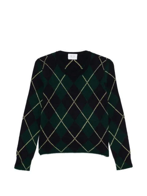 BeYou argyle-knit sweater Blue CD1230