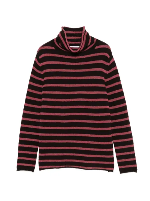 BeYou striped roll-neck sweater Brown CD4047
