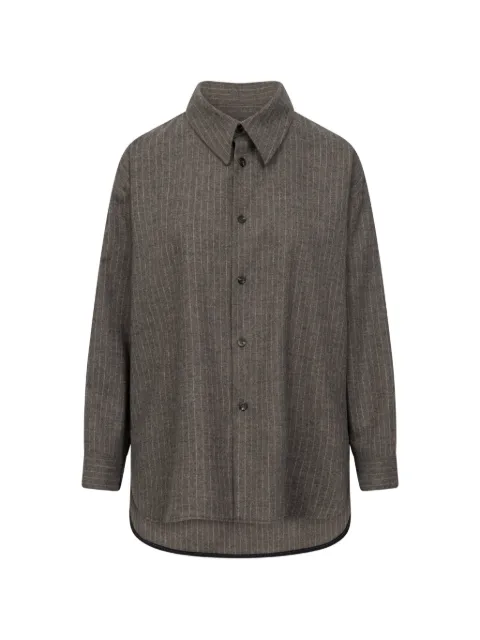 ROSSI Siyan pinstripe-pattern shirt Grey 0716236108