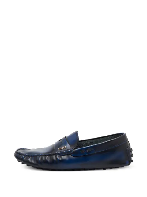 Tod's Vintage Penny brushed leather loafers Blue 1392317